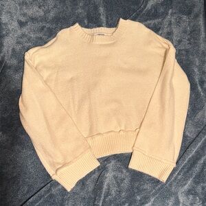 Cream Crewneck Sweater - Women's Lightweight Pullover